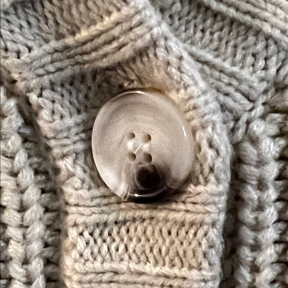 Fashion Cozy Tan Knit Cardigan Sweater Size Large - Picture 11 of 16